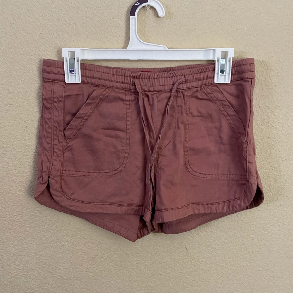 Pink fabric shorts